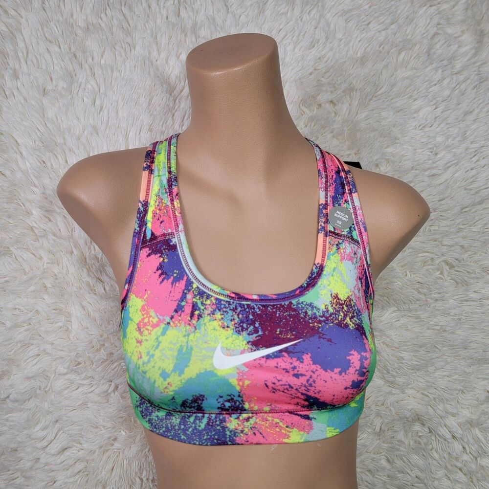 Nike Medium Support Sports Bra Size XS Training Stay Cool Victory Compression I